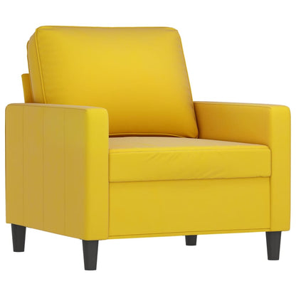 Set di Divani 3 pz con Cuscini Giallo in Velluto - homemem39