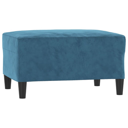 Set di Divani 3 pz con Cuscini Blu in Velluto | homemem39