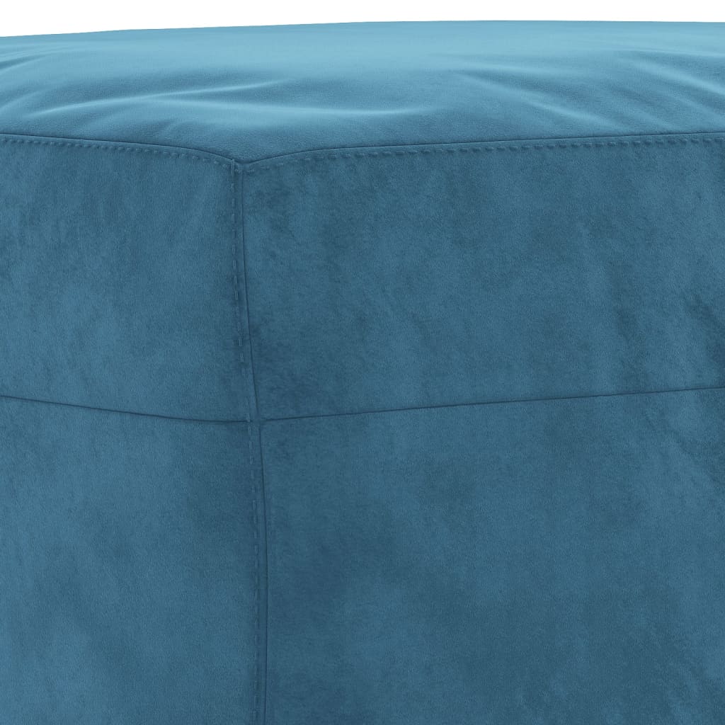 Set di Divani 3 pz con Cuscini Blu in Velluto | homemem39
