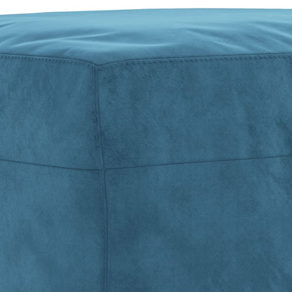Set di Divani 3 pz con Cuscini Blu in Velluto | homemem39