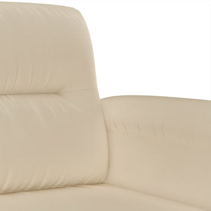 Set Divani 3 pz con Cuscini Crema in Tessuto Microfibra | homemem39
