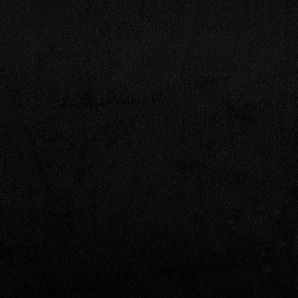 Set Divani 4 pz con Cuscini Nero in Tessuto Microfibra