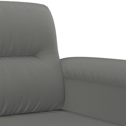 Set Divani 2 pz con Cuscini Grigio Scuro in Tessuto Microfibra | homemem39