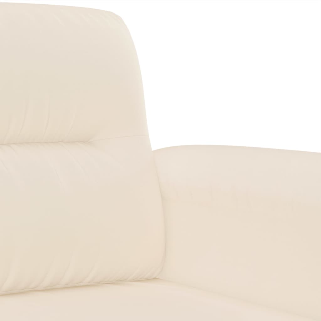 Set Divani 3 pz con Cuscini Beige in Tessuto Microfibra | homemem39