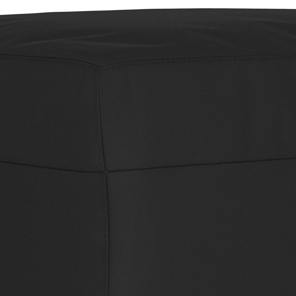 Set Divani 3 pz con Cuscini Nero in Tessuto Microfibra