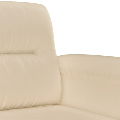 Set Divani 3 pz con Cuscini Crema in Tessuto Microfibra | homemem39