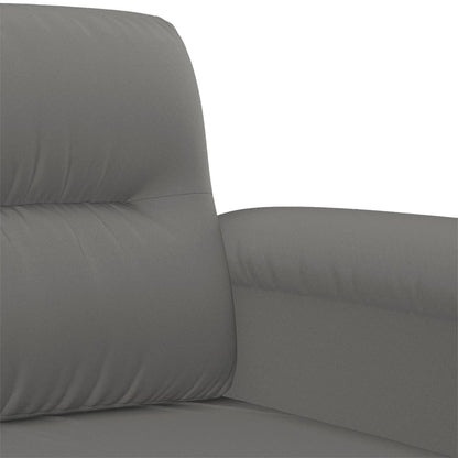 Set Divani 2 pz con Cuscini Grigio Scuro in Tessuto Microfibra | homemem39