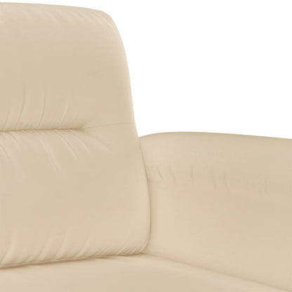 Set Divani 2 pz con Cuscini Crema in Tessuto Microfibra | homemem39