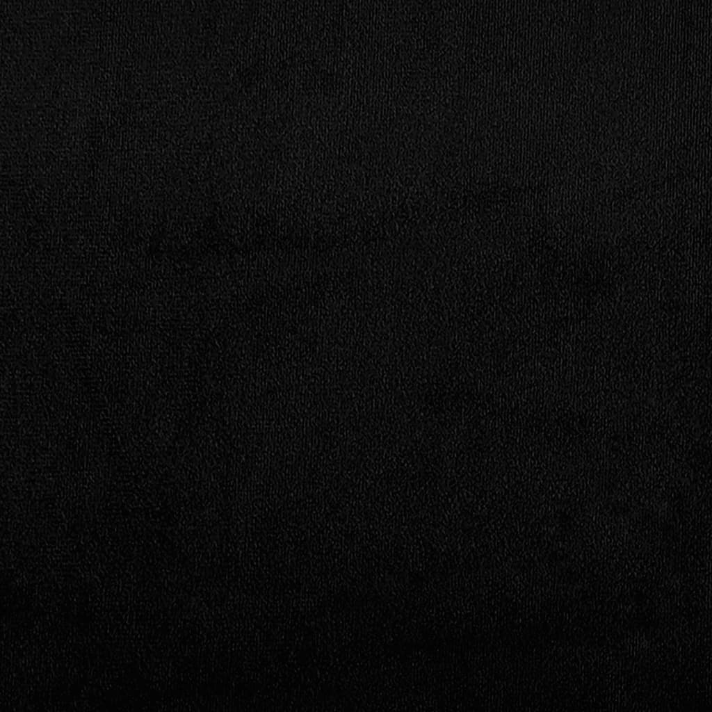 Set Divani 3 pz con Cuscini Nero in Tessuto Microfibra