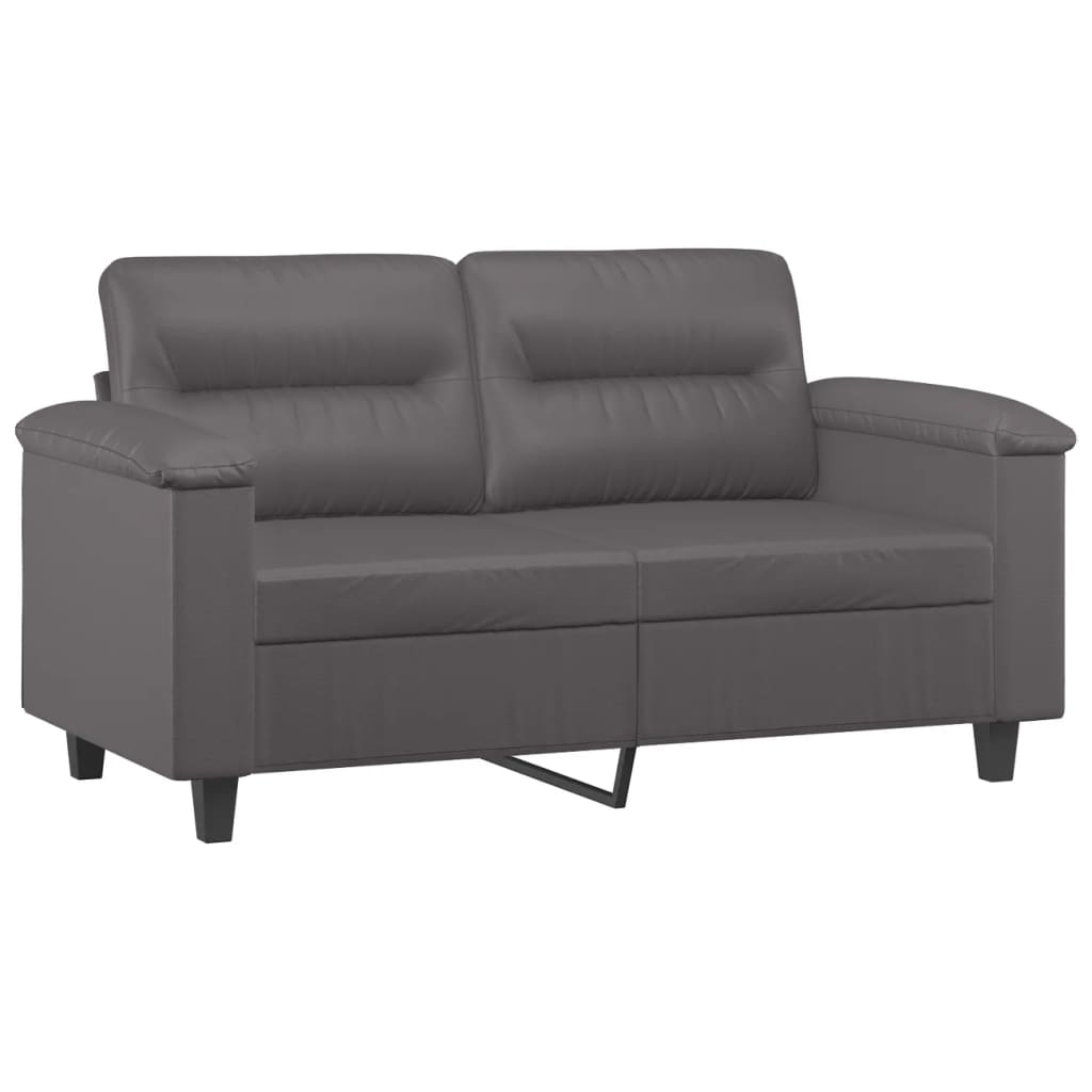 Set di Divani 2 pz con Cuscini Grigio in Similpelle | homemem39