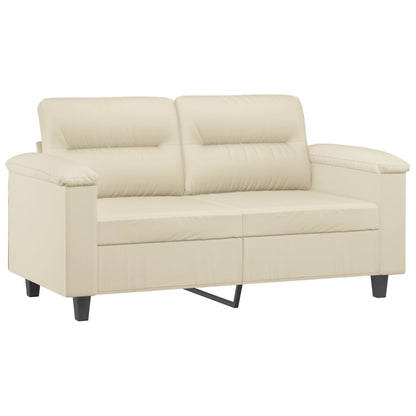 Set di Divani 2 pz con Cuscini Crema in Similpelle | homemem39