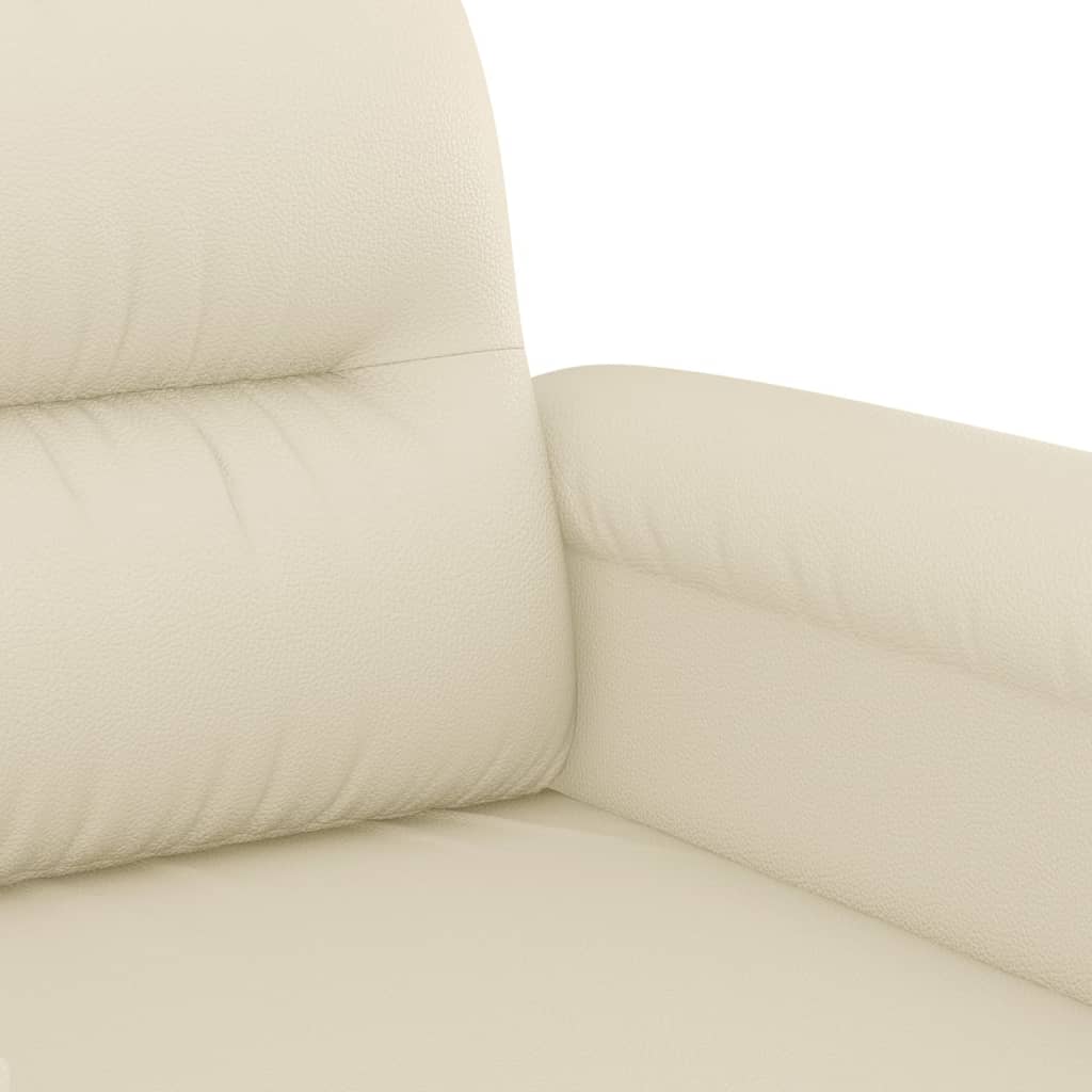 Set di Divani 2 pz con Cuscini Crema in Similpelle | homemem39