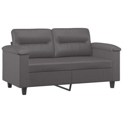 Set di Divani 2 pz con Cuscini Grigio in Similpelle | homemem39
