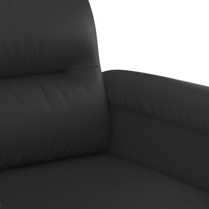 Set di Divani 3 pz con Cuscini Nero in Similpelle | homemem39