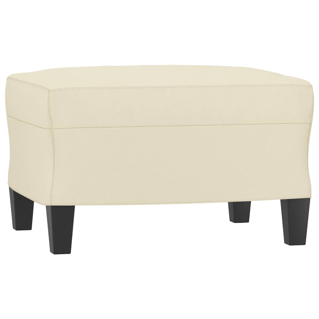 Set di Divani 3 pz con Cuscini Crema in Similpelle | homemem39