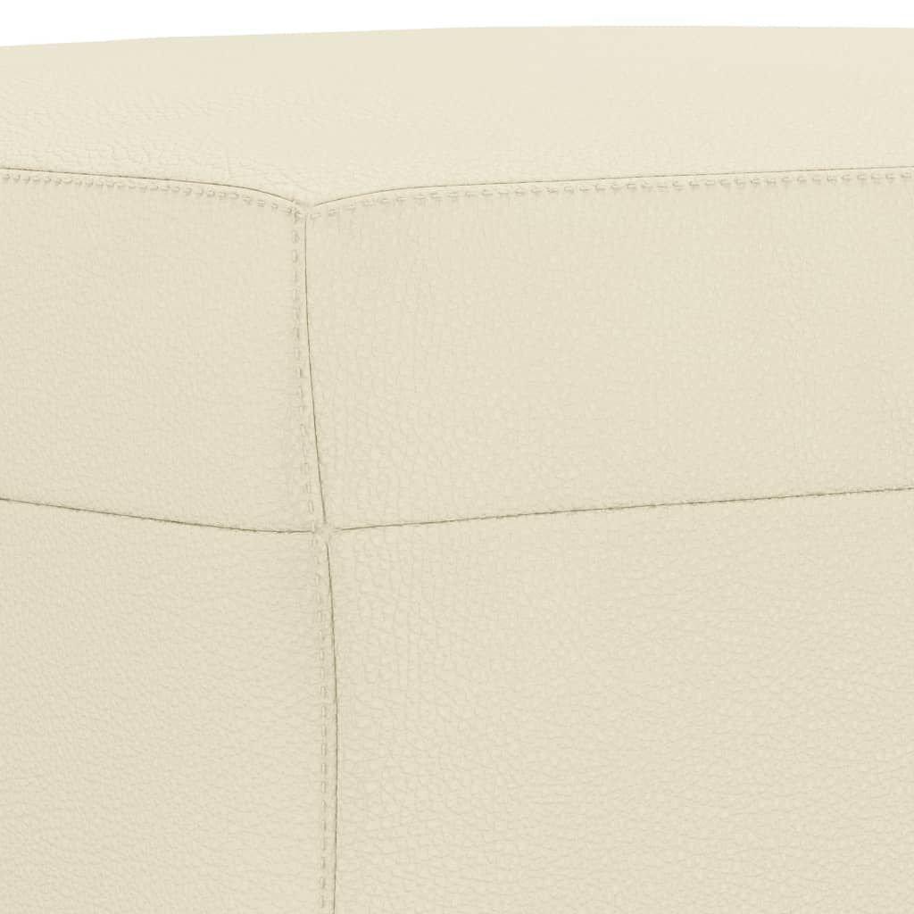Set di Divani 3 pz con Cuscini Crema in Similpelle | homemem39