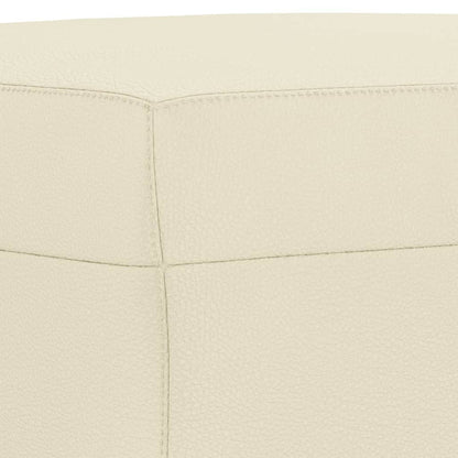 Set di Divani 3 pz con Cuscini Crema in Similpelle | homemem39