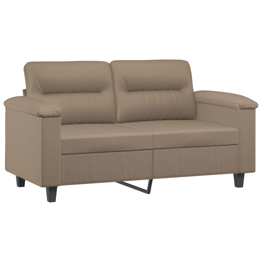 Set di Divani 3 pz con Cuscini Cappuccino in Similpelle | homemem39