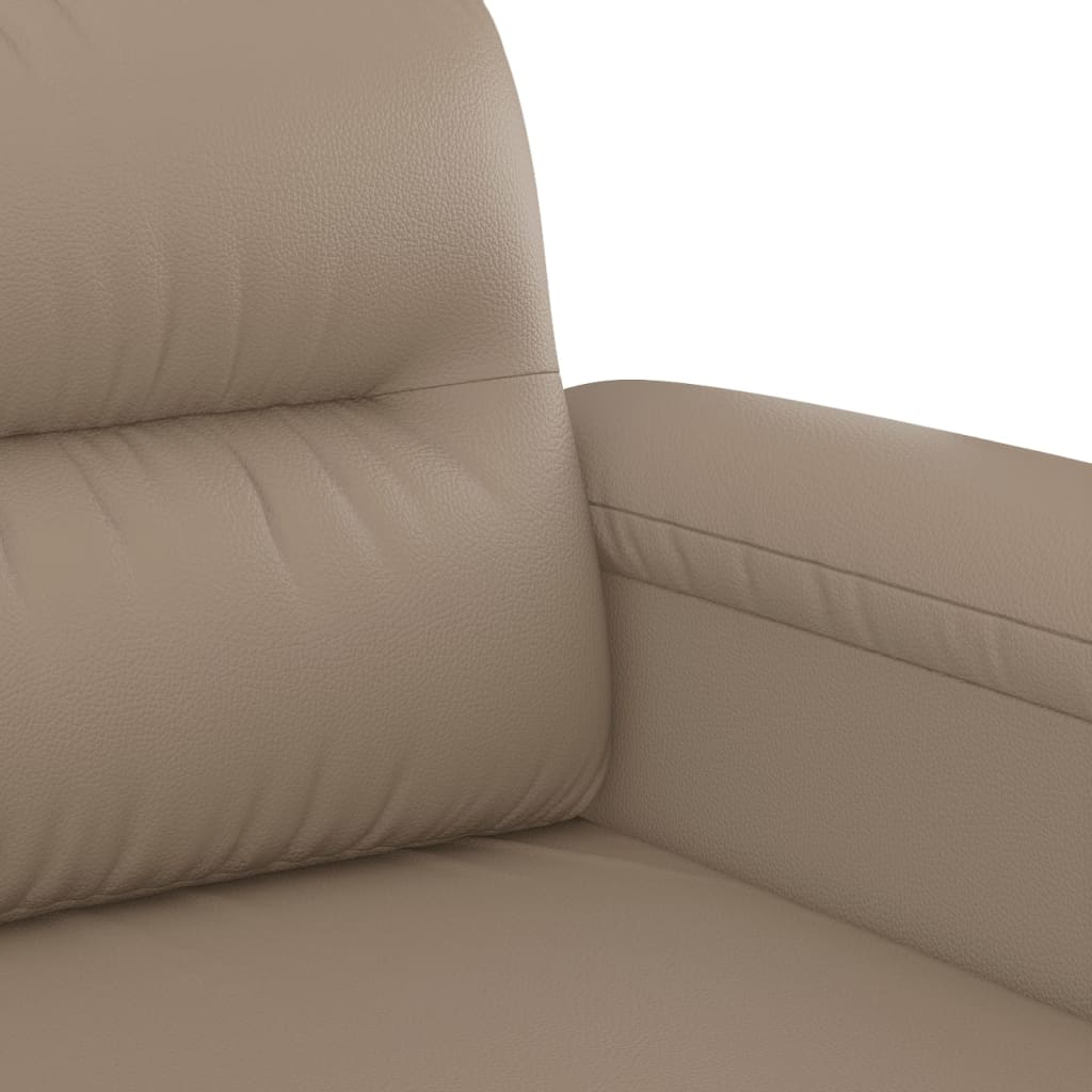 Set di Divani 3 pz con Cuscini Cappuccino in Similpelle | homemem39