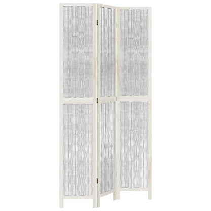 Divisorio Ambienti 3Pannelli Bianco Legno Massello di Paulownia | homemem39