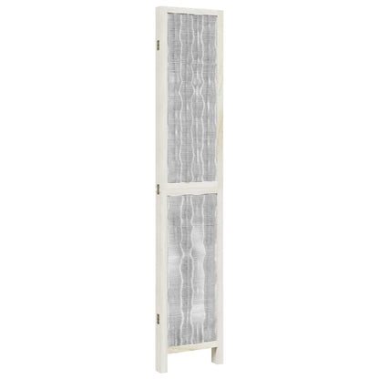 Divisorio Ambienti 4Pannelli Bianco Legno Massello di Paulownia | homemem39