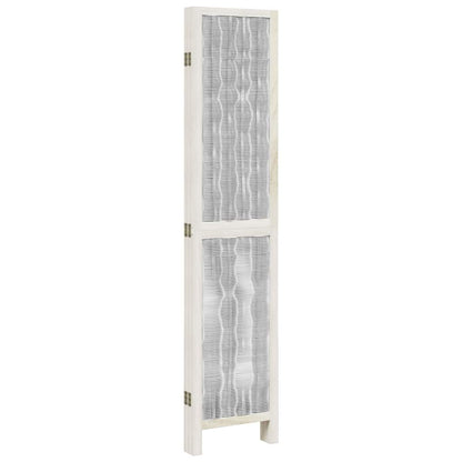 Divisorio Ambienti 5Pannelli Bianco Legno Massello di Paulownia | homemem39