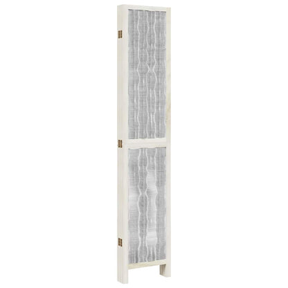 Divisorio Ambienti 6Pannelli Bianco Legno Massello di Paulownia | homemem39