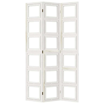 Divisorio Ambienti 3Pannelli Bianco Legno Massello di Paulownia | homemem39