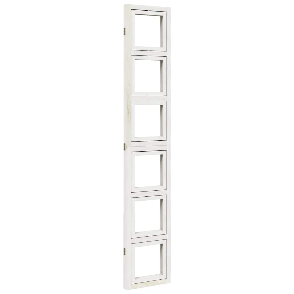 Divisorio Ambienti 3Pannelli Bianco Legno Massello di Paulownia