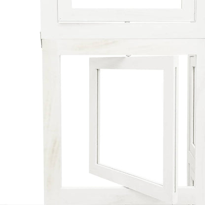 Divisorio Ambienti 3Pannelli Bianco Legno Massello di Paulownia
