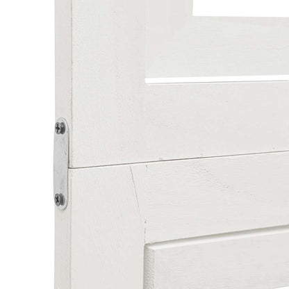 Divisorio Ambienti 3Pannelli Bianco Legno Massello di Paulownia