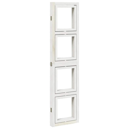 Divisorio Ambienti 4Pannelli Bianco Legno Massello di Paulownia - homemem39