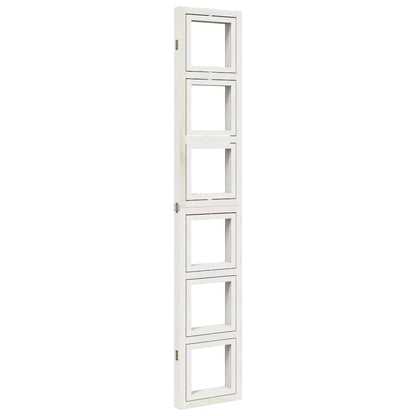 Divisorio Ambienti 4Pannelli Bianco Legno Massello di Paulownia