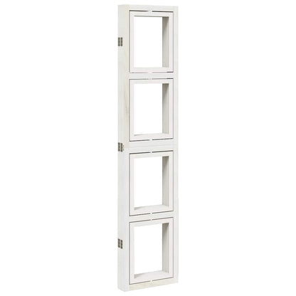 Divisorio Ambienti 5Pannelli Bianco Legno Massello di Paulownia - homemem39