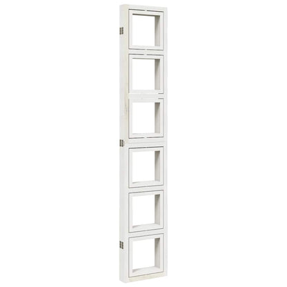 Divisorio Ambienti 5Pannelli Bianco Legno Massello di Paulownia - homemem39