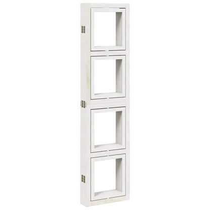 Divisorio Ambienti 6Pannelli Bianco Legno Massello di Paulownia - homemem39