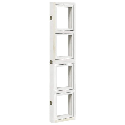 Divisorio Ambienti 6Pannelli Bianco Legno Massello di Paulownia