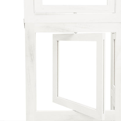 Divisorio Ambienti 6Pannelli Bianco Legno Massello di Paulownia - homemem39