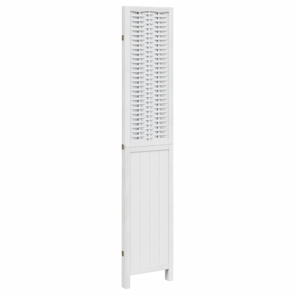 Divisorio Ambienti 3Pannelli Bianco Legno Massello di Paulownia - homemem39
