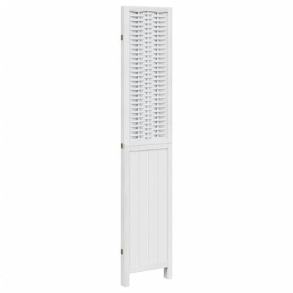 Divisorio Ambienti 3Pannelli Bianco Legno Massello di Paulownia - homemem39