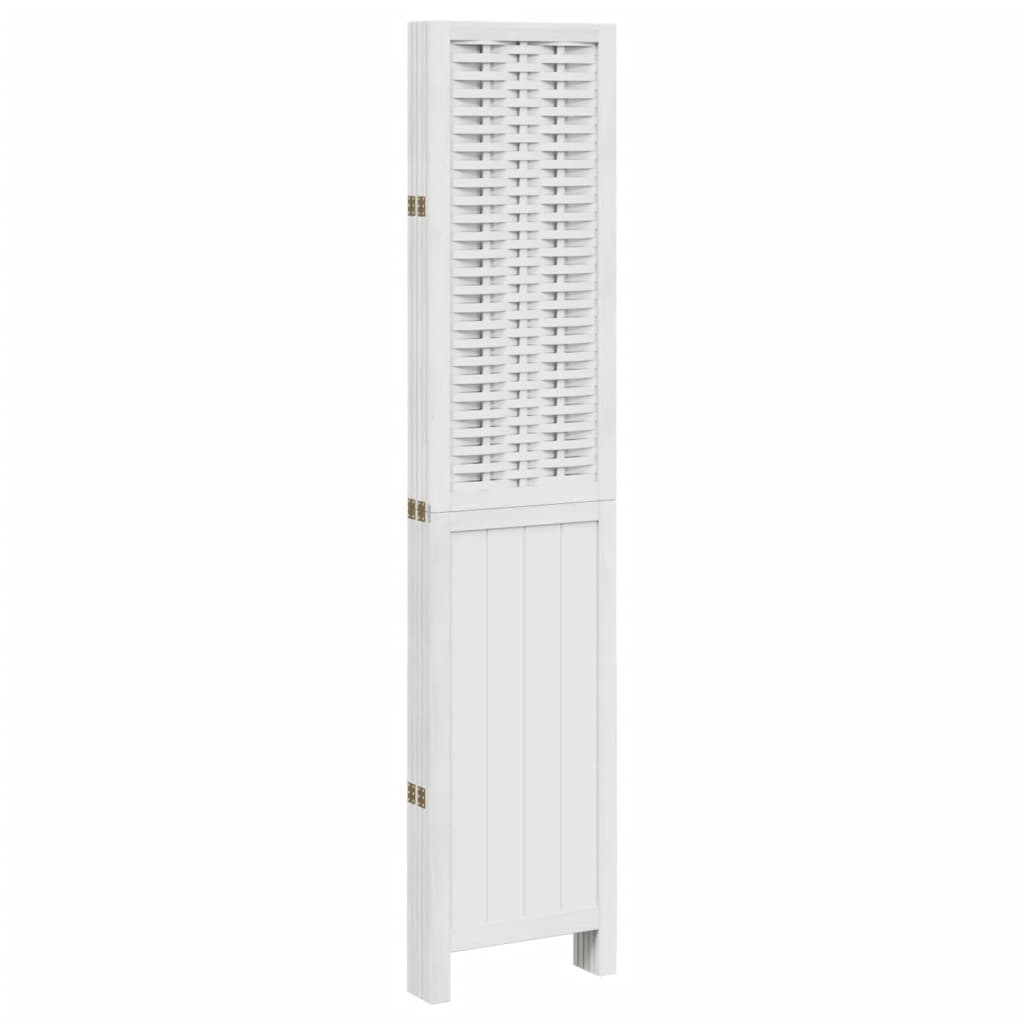 Divisorio Ambienti 5Pannelli Bianco Legno Massello di Paulownia | homemem39