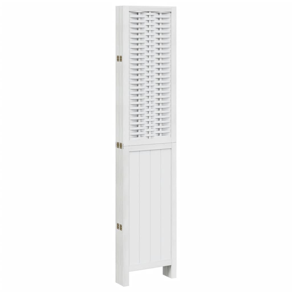 Divisorio Ambienti 6Pannelli Bianco Legno Massello di Paulownia - homemem39