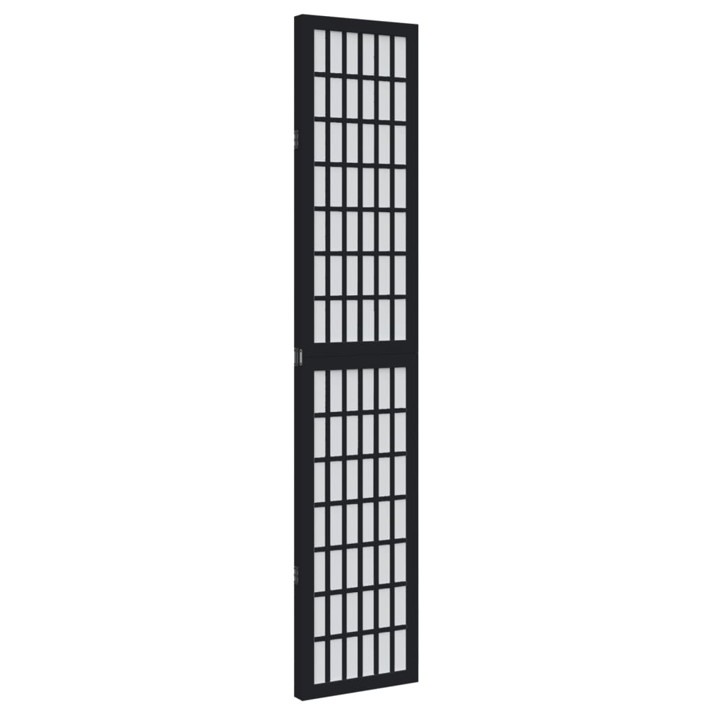 Divisorio Ambienti 3 Pannelli Nero Legno Massello di Paulownia | homemem39
