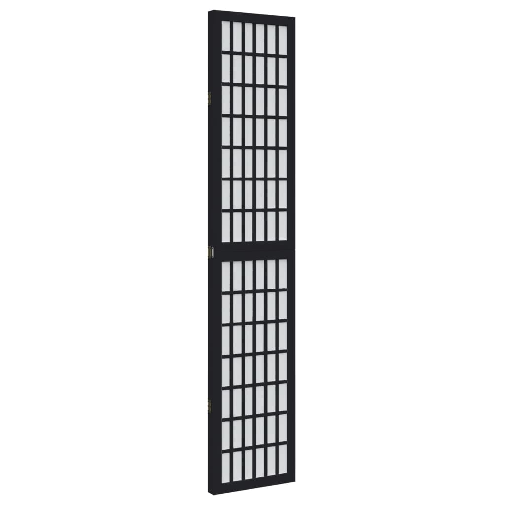Divisorio Ambienti 3 Pannelli Nero Legno Massello di Paulownia | homemem39