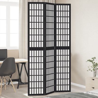 Divisorio Ambienti 3 Pannelli Nero Legno Massello di Paulownia | homemem39