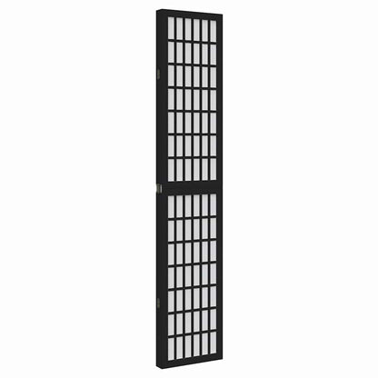 Divisorio Ambienti 4 Pannelli Nero Legno Massello di Paulownia | homemem39