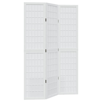 Divisorio Ambienti 3Pannelli Bianco Legno Massello di Paulownia - homemem39