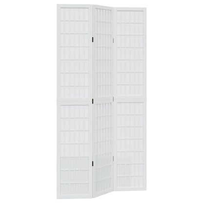 Divisorio Ambienti 3Pannelli Bianco Legno Massello di Paulownia - homemem39