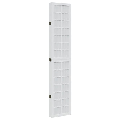 Divisorio Ambienti 6Pannelli Bianco Legno Massello di Paulownia - homemem39