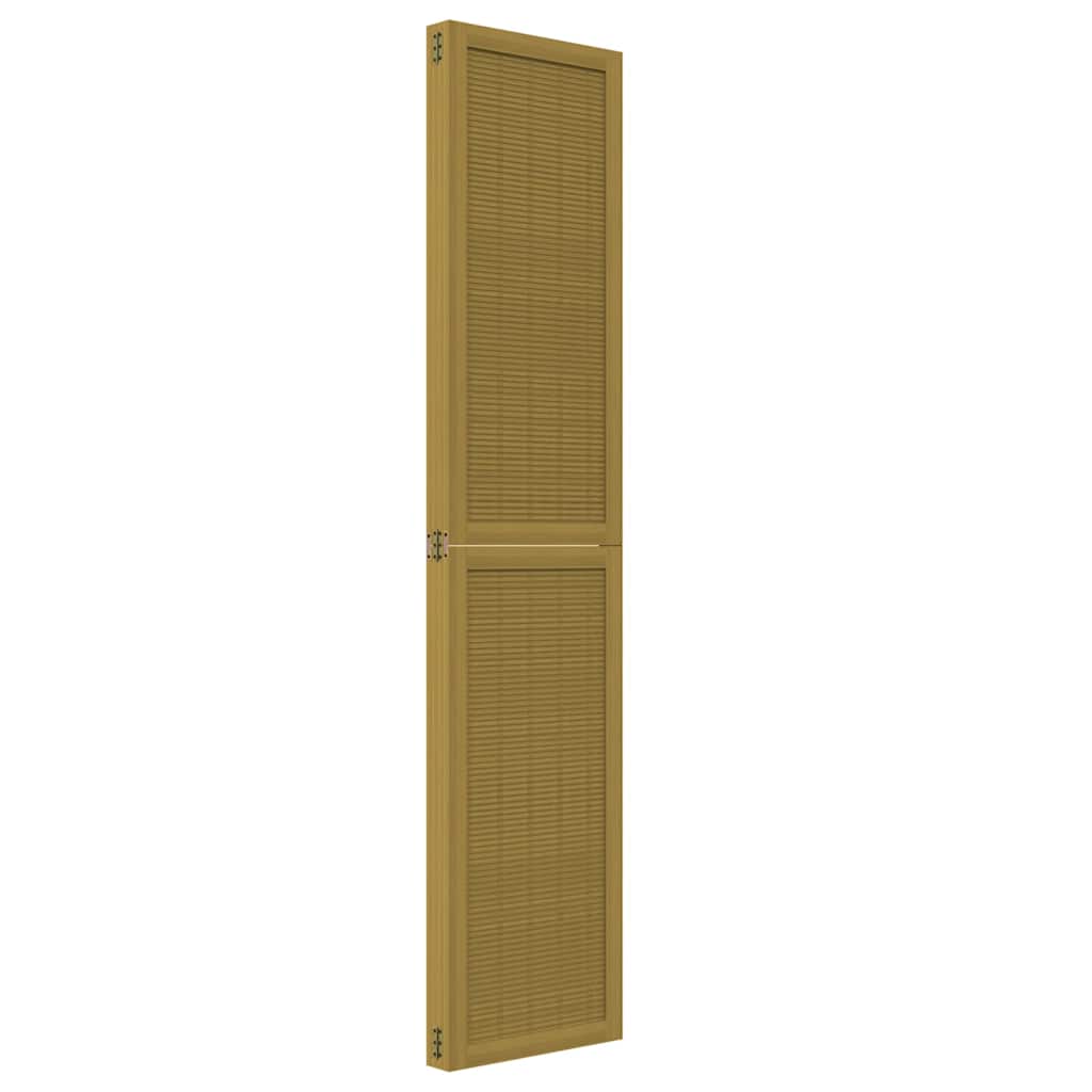 Divisorio Ambienti 4 Pannelli Marrone Legno Massello Paulownia | homemem39